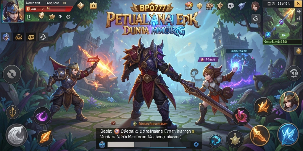 Tangkapan layar gameplay yang menunjukkan pertempuran epik dalam BPO777.