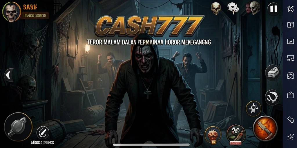 Tampilan mendebarkan dari gameplay CASH777 dengan elemen horor yang kuat.