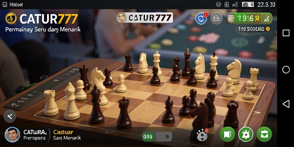Tampilan gameplay seru dari permainan catur CATUR777.