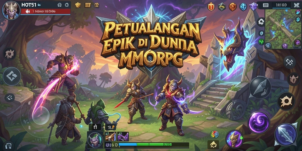 Gameplay seru HOT51 dengan pertempuran epik di dunia MMORPG.