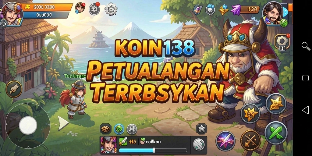 Screenshot gameplay KOIN138 yang menunjukkan dunia terbuka yang luas.