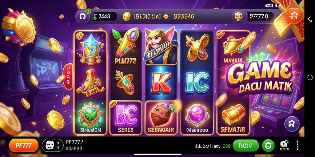 Tampilan gameplay menarik dari PF777 dengan berbagai tema slot.