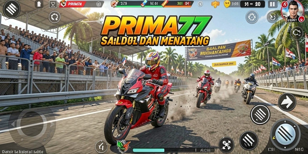 Tampilan seru balapan motor di PRIMA77.