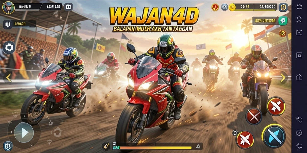 Tangkap aksi seru balapan motor di WAJAN4D.